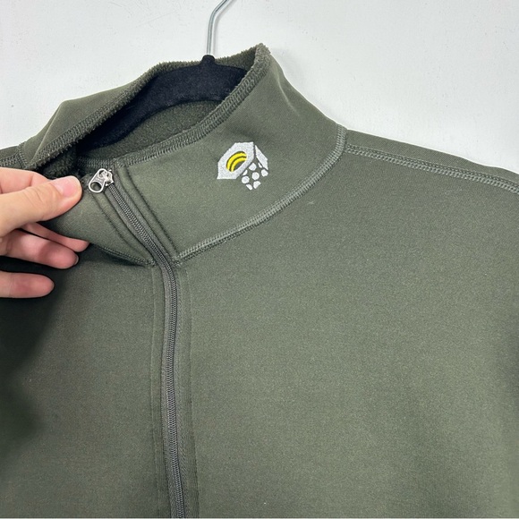 MOUNTAIN HARDWARE green reversible 1/4 zip sweater CC8 - Picture 4 of 6